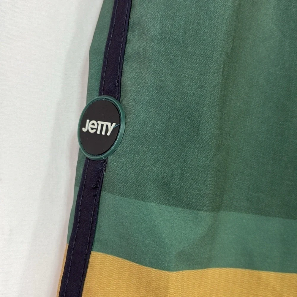 🍇 Jetty board shorts, swim trunks, Tan green, navy